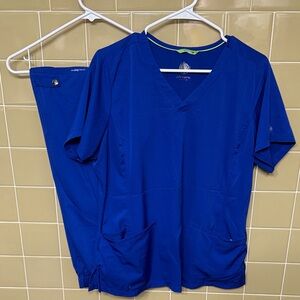 Healing Hands Blue Scrub Set